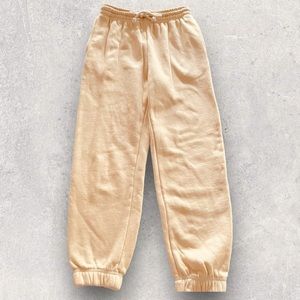Randall Loeffler Yellow Cream Jogger Drawstring Sweat Pant Small